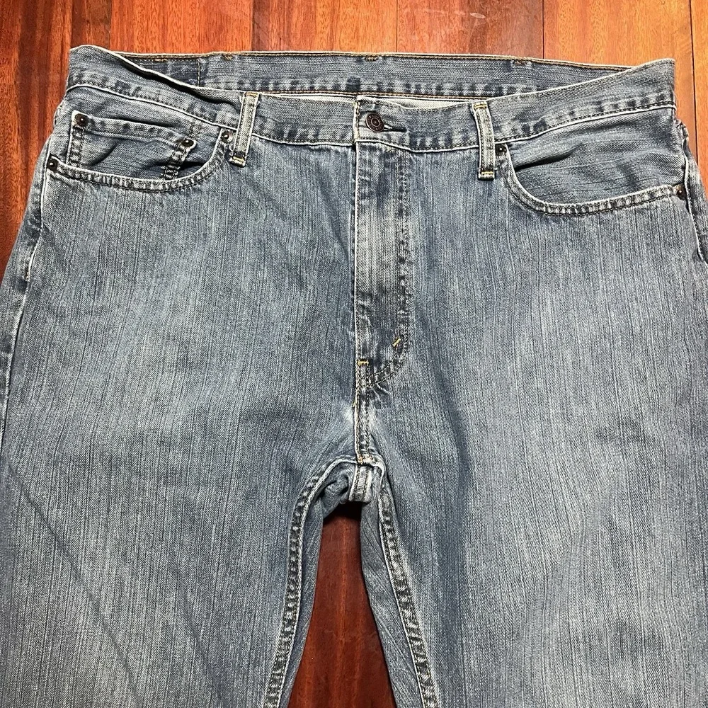 Levis Jeans Mens 40x30 559 Blue Relaxed Straight Leg Light Wash Faded Workwear